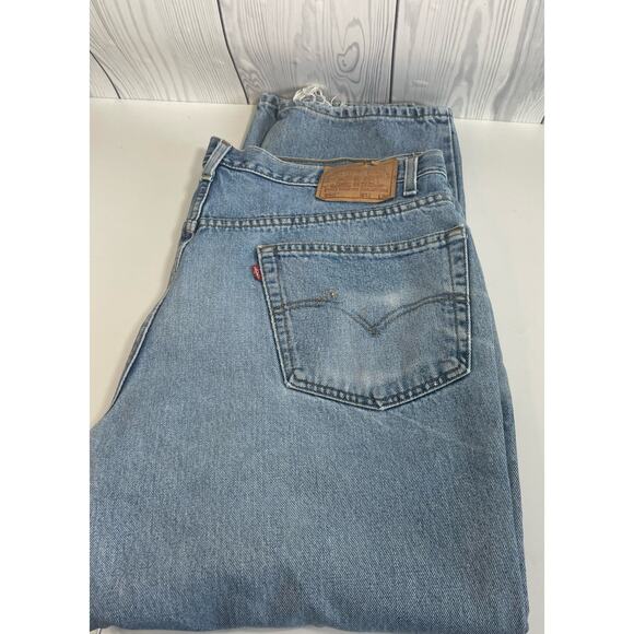 Vintage Levis 550 Jeans Men's 40 x 29 Blue 550 Denim Relaxed Fit (42x30) 1999 - Picture 7 of 10